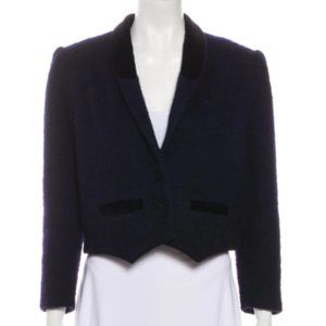 Cacharel cropped wool blazer - NAVY